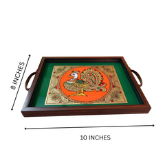 Multipurpose Tanjore style painting Annam Tray