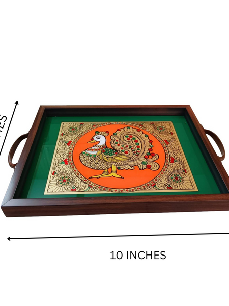Multipurpose Tanjore style painting Annam Tray