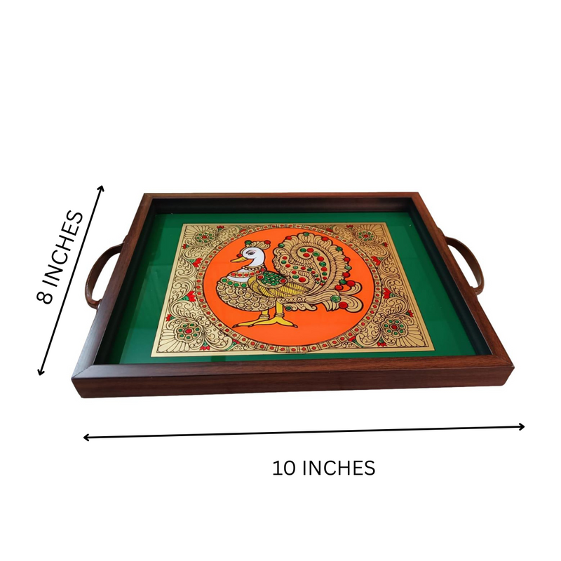 Multipurpose Tanjore style painting Annam Tray