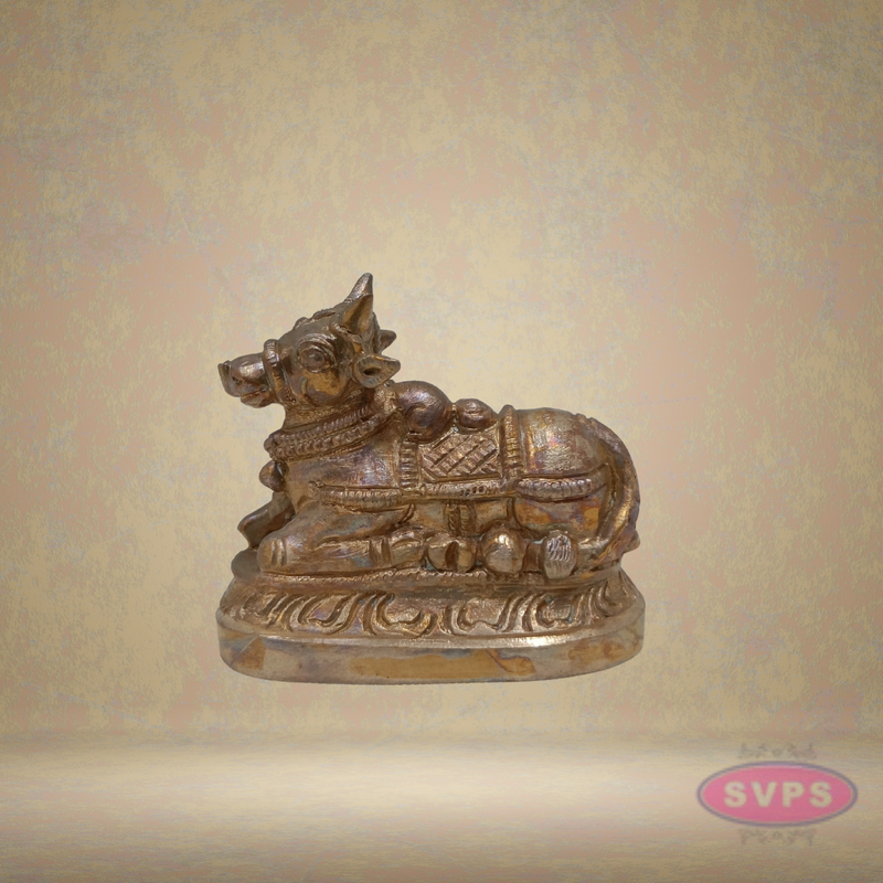 Panchalogam Nandi Small Statue