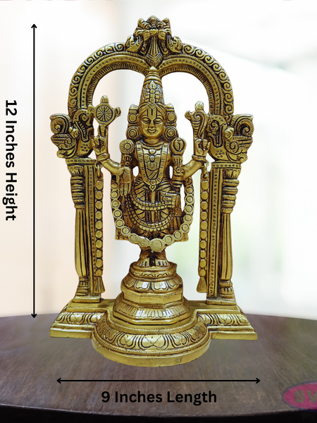 Brass Tirupathi Sri Balaji Idol - 12 Inches