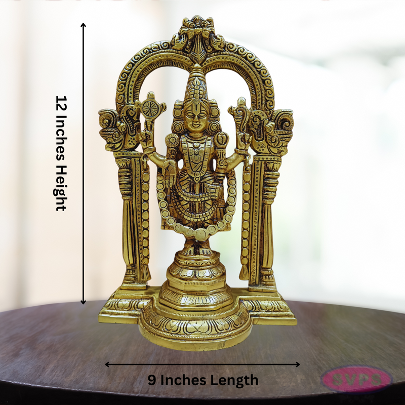 Brass Tirupathi Sri Balaji Idol - 12 Inches