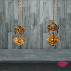 Brass Hanging Shangu Chakra Lamp