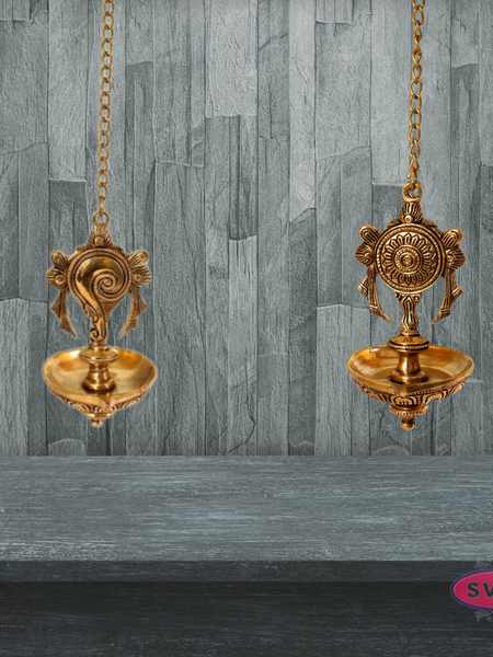Brass Hanging Shangu Chakra Lamp