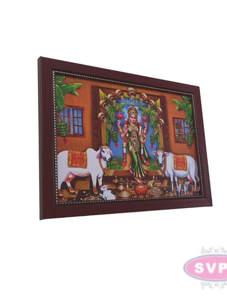 Gruha Lakshmi With Cow Photo Frame