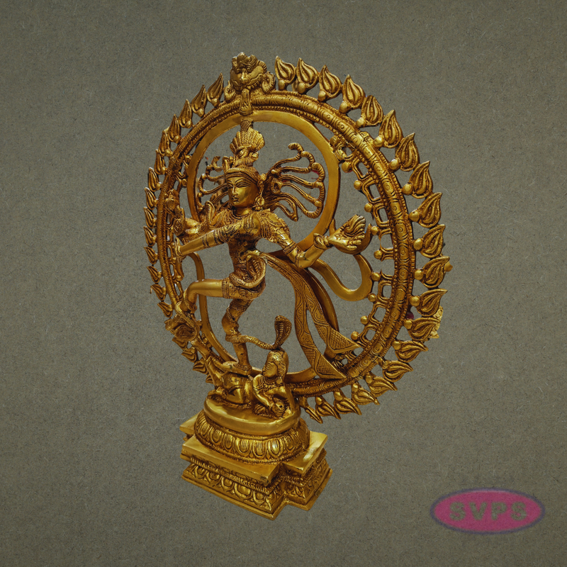 Brass Nataraja Murti with Prabha – Spiritual Home Décor Idol