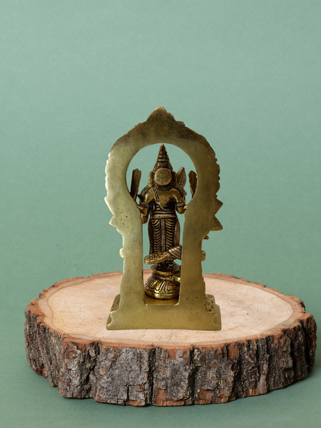 Brass Subramanya Swamy Idol – 7 Inch Home Temple Decor