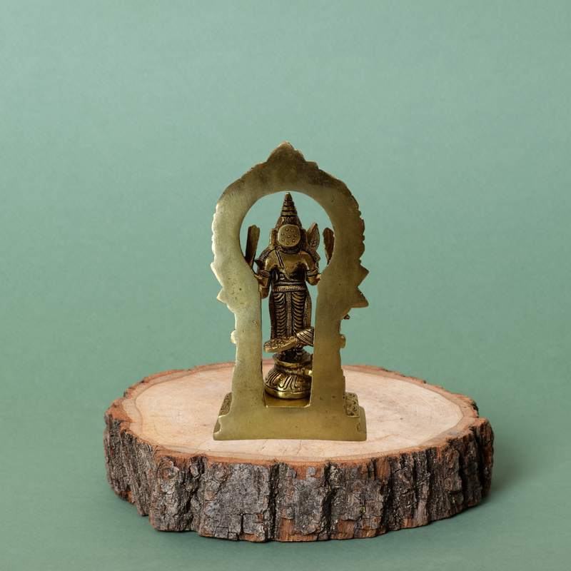 Brass Subramanya Swamy Idol – 7 Inch Home Temple Decor