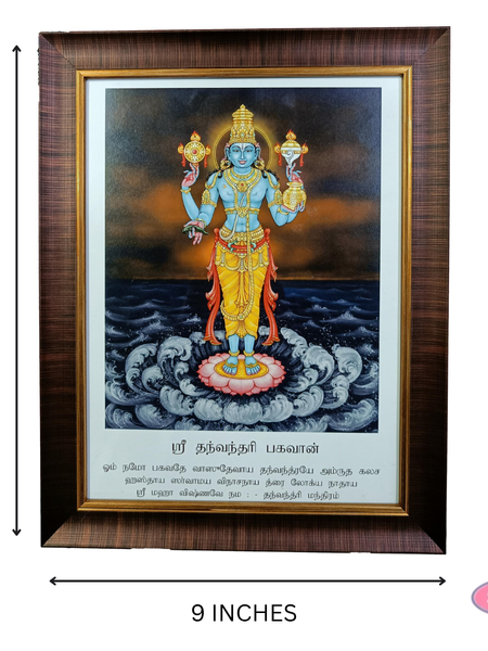 Sri Dhanvanthri Perumal Antique Photo Frame - 2 Variant