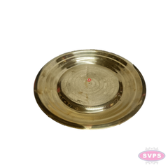 Brass Thambalam Plate – Traditional Round Brass Plate for Pooja, Aarti & Religious Ceremonies