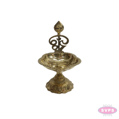 Brass Om Vel Deepam | Traditional Pooja Oil Lamp | Lord Murugan Vel Design | Brass Vilakku for Home Temple, Pooja & Festivals