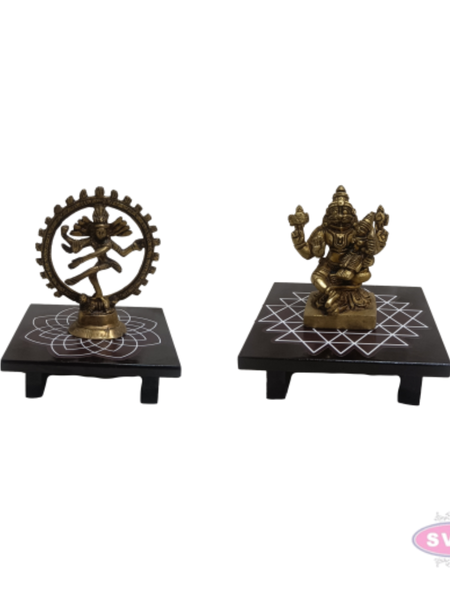 Premium Wooden Sri Chakra Peedam | Mandir Chowki for Idols & Kalash