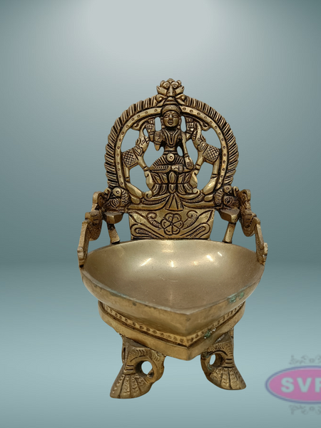 Brass Gajalakshmi Diya For Wealth