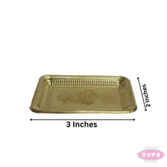 Mini Brass Shankh Chakra Namam Tray – Set of 2 | Traditional Pooja Thambulam Return Gift