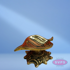 Brass Leaf Shape Diya For Puja And Decor
