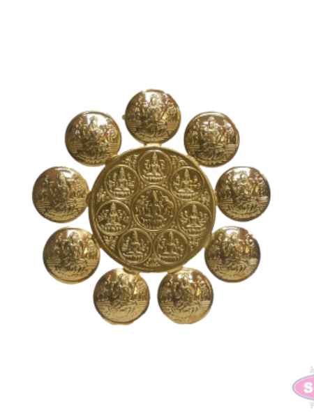 Brass Ashtalakshmi Yantra Peedam | Sacred Lakshmi Pooja Seat for Wealth & Prosperity