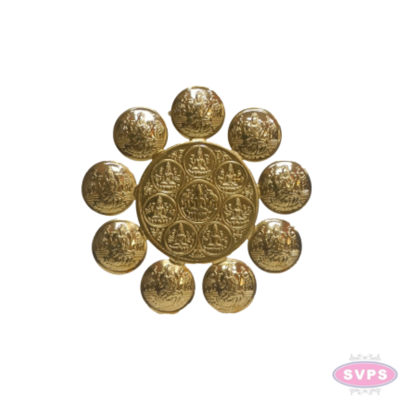 Brass Ashtalakshmi Yantra Peedam | Sacred Lakshmi Pooja Seat for Wealth & Prosperity