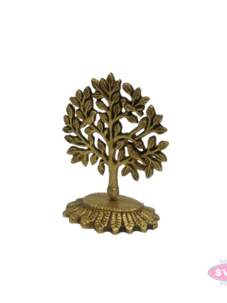 Brass Kalpavriksha Karpaga Virutcham Tree Idol with Birds | Traditional Brass Wish-Fulfilling Tree Showpiece for Home Pooja & Decor