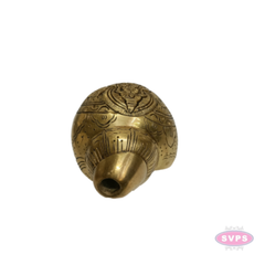 Brass Blowing Shankh with Lord Ganesha Carving | Traditional Conch with Ganesha Design | Handmade Brass Pooja & Spiritual Décor