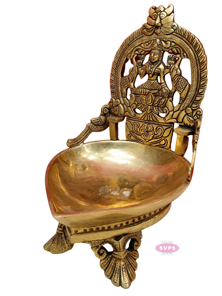 Brass Gajalakshmi Lamp For Wealth