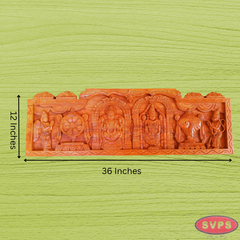 Wood Carved Tirupathi Perumal Thayar Wall Hanging