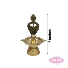 Brass Om Deepam – Traditional Sacred Oil Lamp for Pooja