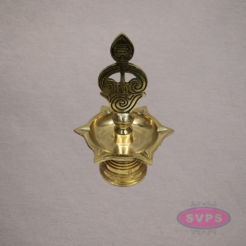 Brass Om Deepam – Traditional Sacred Oil Lamp for Pooja
