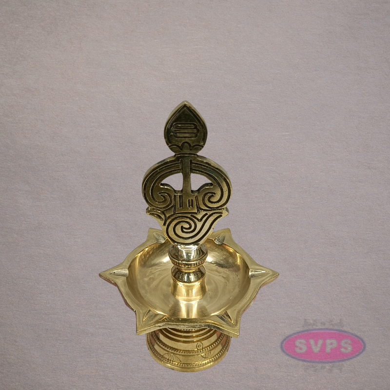 Brass Om Deepam – Traditional Sacred Oil Lamp for Pooja