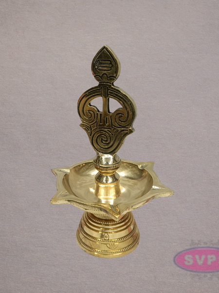 Brass Om Deepam – Traditional Sacred Oil Lamp for Pooja