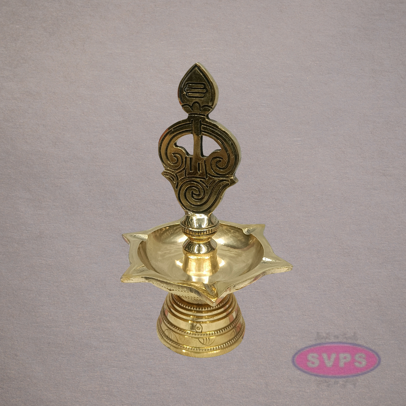 Brass Om Deepam – Traditional Sacred Oil Lamp for Pooja