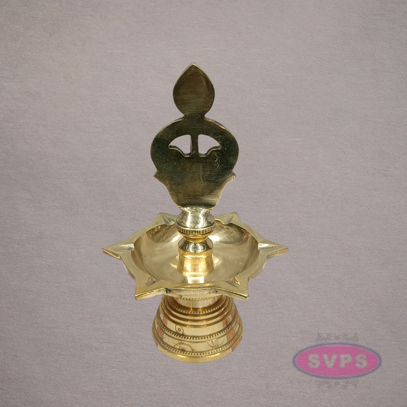 Brass Om Deepam – Traditional Sacred Oil Lamp for Pooja