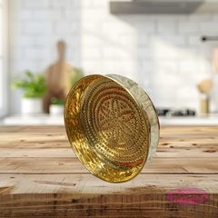 Brass Thirumanjanam Jalladai Plate for Pooja Rituals