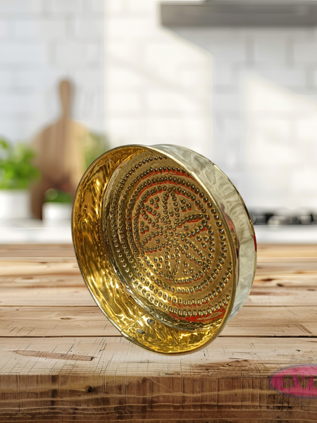 Brass Thirumanjanam Jalladai Plate for Pooja Rituals