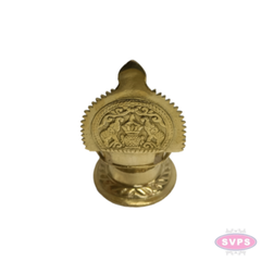 Brass Kamakshi Amman Vilakku / Deepam – Traditional Goddess Lakshmi Pooja Oil Lamp