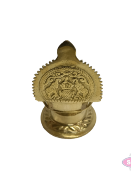 Brass Kamakshi Amman Vilakku / Deepam – Traditional Goddess Lakshmi Pooja Oil Lamp
