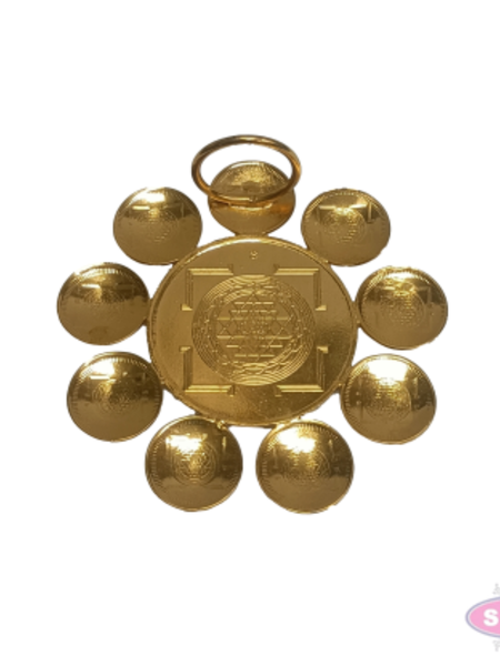 Brass Ashtalakshmi Yantra Peedam | Sacred Lakshmi Pooja Seat for Wealth & Prosperity