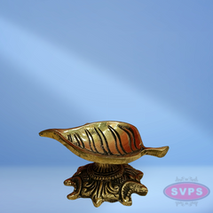 Brass Leaf Shape Diya For Puja And Decor