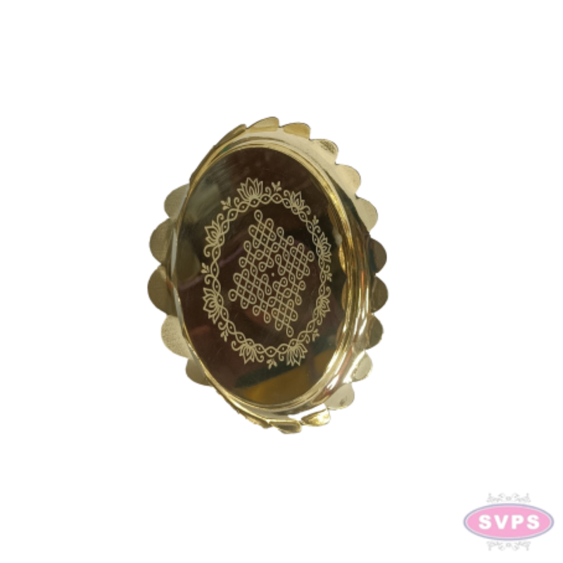 Brass Peacock Lotus Kolam Stand | Decorative Brass Lotus Stand for Pooja Room, Home Temple & Office | 5 Inch