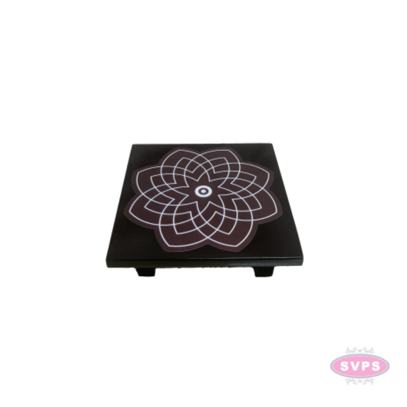 Premium Wooden Sri Chakra Peedam | Mandir Chowki for Idols & Kalash
