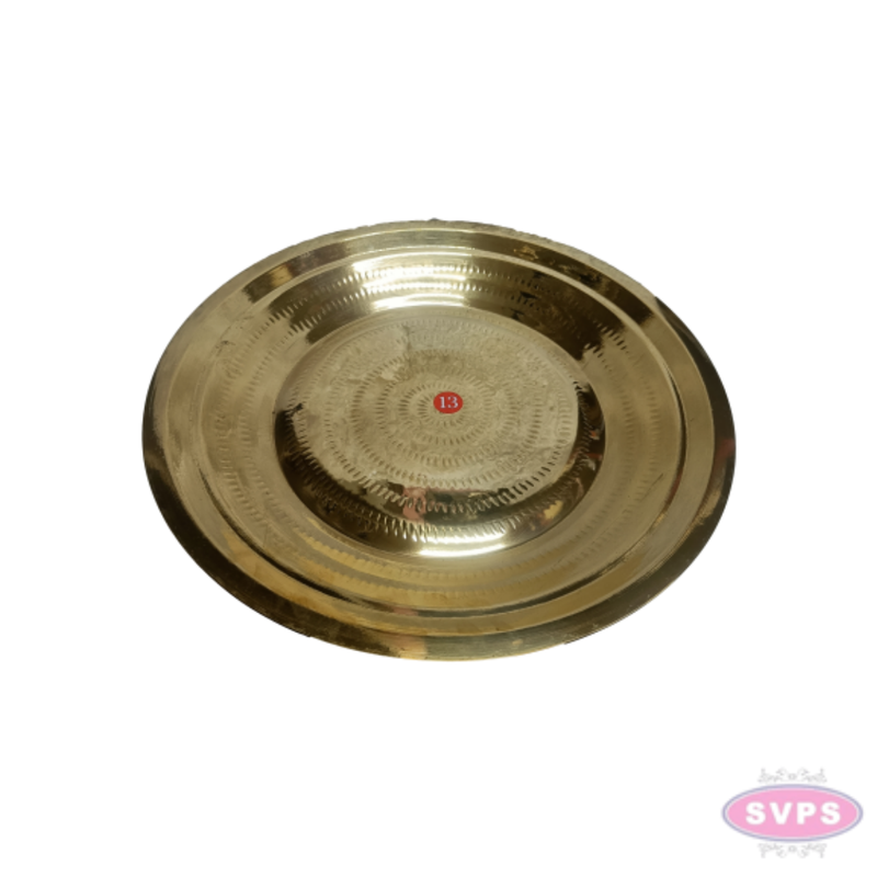 Brass Thambalam Plate – Traditional Round Brass Plate for Pooja, Aarti & Religious Ceremonies