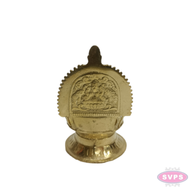 Brass Lakshmi Deepam / Vilakku – 7 Inch Traditional Goddess Lakshmi Oil Lamp for Pooja Room & Temple