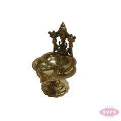 Brass Balaji Diya with Lakshmi | Traditional Pooja Oil Lamp | Lord Venkateswara & Goddess Lakshmi Deepam for Home Temple