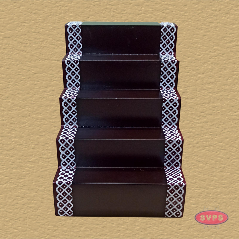 Wooden Step Deity Stand Without Gap - 2 Variant