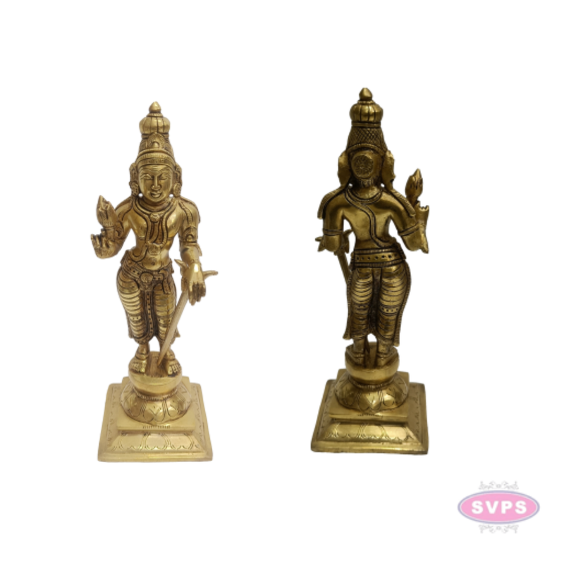 Brass Nalvar Statue Set | Appar, Sundarar, Manikkavasagar & Sambandar | Set of 4 Nayanmar Idols for Pooja Room