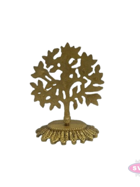 Brass Kalpavriksha Karpaga Virutcham Tree Idol with Birds | Traditional Brass Wish-Fulfilling Tree Showpiece for Home Pooja & Decor