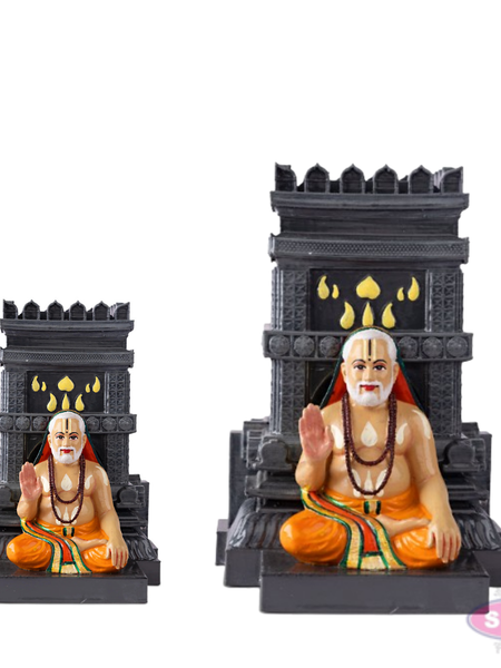 Sri Raghavendra Swamy Brindavana Idol | Divine Guru Statue for Pooja Room & Home Decor