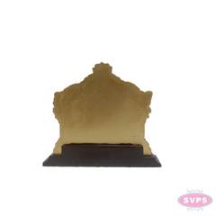 Murugan with Valli & Deivanai Gold Finish Idol | Decorative Pooja Room Statue
