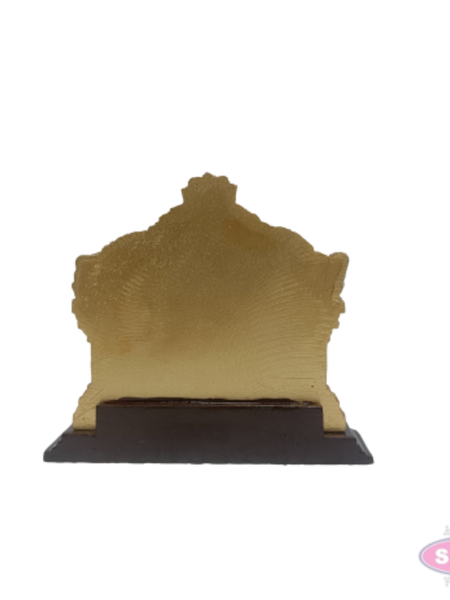 Murugan with Valli & Deivanai Gold Finish Idol | Decorative Pooja Room Statue