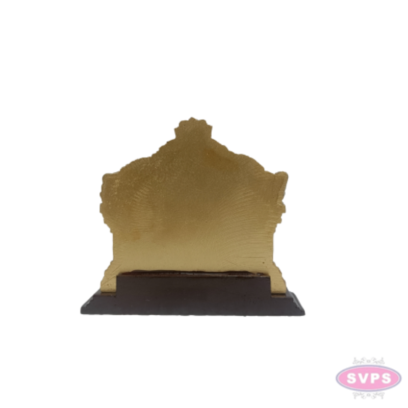 Murugan with Valli & Deivanai Gold Finish Idol | Decorative Pooja Room Statue