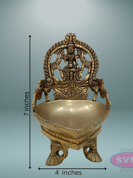 Brass Gajalakshmi Diya For Wealth
